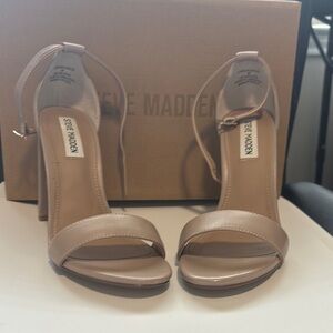 Steve Madden Blush Leather Heels  and Ankle Strap